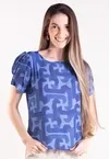 Blusa Dwz Manga Curta Estampada