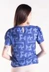 Blusa Dwz Manga Curta Estampada