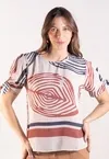 Blusa Dwz Manga Curta Amarracao
