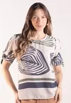 Blusa Dwz Manga Curta Amarracao