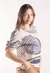 Blusa Dwz Manga Curta Amarracao