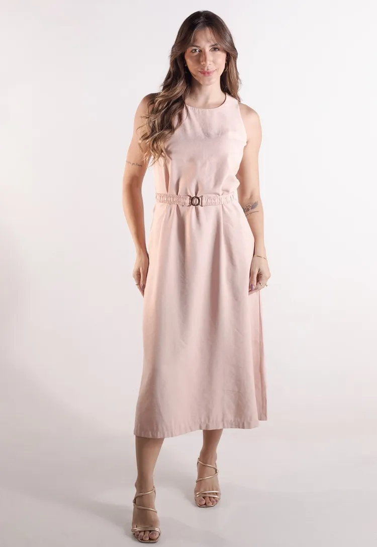 Vestido Dwz Mid com Cinto