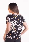 Blusa Dwz Manga Curta Estampada