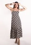 Vestido Dwz Longo Estampado Amarracao