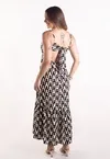 Vestido Dwz Longo Estampado Amarracao
