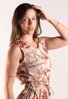 Cropped Dwz Estampado com Amarracao