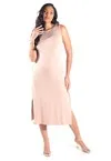 Vestido Dwz Liso sem Manga com Bolso