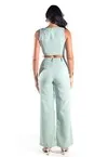 Conjunto Dwz Linho Colete e Calca Pantalona