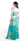 Vestido Dwz Longo Estampado com Alcas