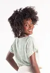 Blusa Dwz Manga Curta Etampada em Crepe