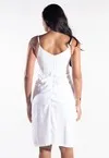 Vestido Dwz Mid Liso Alcas com Abertura Frontal