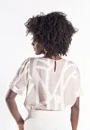 Blusa Dwz Estampada Manga Curta Dois Botoes