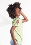 Blusa Dwz Manga Curta com Botoes