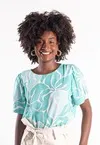 Blusa Dwz com Pregas na Manga