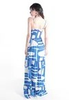 Vestido Dwz Longo Estampado com Bojo