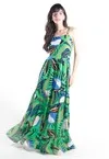 Vestido Dwz Longo Estampado com Bojo