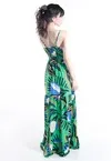 Vestido Dwz Longo Estampado com Bojo