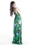 Vestido Dwz Longo Estampado com Bojo
