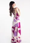 Vestido Dwz Longo Estampado com Bojo