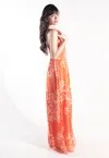 Vestido Dwz Longo Estampado com Bojo
