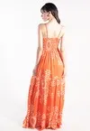 Vestido Dwz Longo Estampado com Bojo