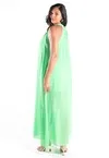Vestido Dwz Longo Fluido em Crepe