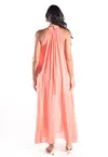 Vestido Dwz Longo Fluido em Crepe