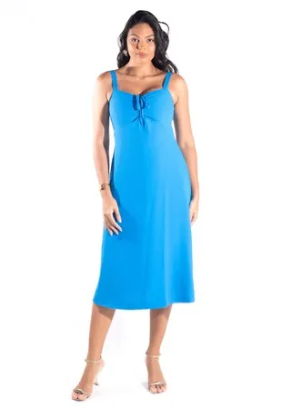 Vestido Dwz Mid com Lastex