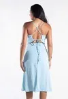Vestido Dwz Liso Amarracao nas Costas