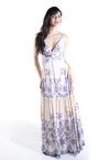 Vestido Dwz Longo Estampado com Bojo