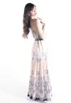 Vestido Dwz Longo Estampado com Bojo