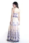 Vestido Dwz Longo Estampado com Bojo
