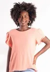 Blusa Dwz Manga Tulipa Lisa