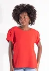 Blusa Dwz Manga Tulipa Lisa