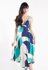 Vestido Dwz com Alcas Estampado Mid