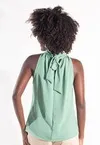Blusa Dwz Gola Alta Amarracao na Gola