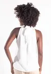 Blusa Dwz Gola Alta Amarracao na Gola
