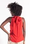 Blusa Dwz Gola Alta Amarracao na Gola
