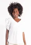 Blusa Dwz Lisa Decote V Manga Princesa