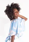Blusa Dwz Ombro a Ombro Estampada com Amarracao
