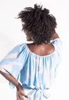 Blusa Dwz Ombro a Ombro Estampada com Amarracao