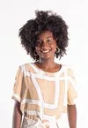 Blusa Dwz Estampada com Detlahe na Manga