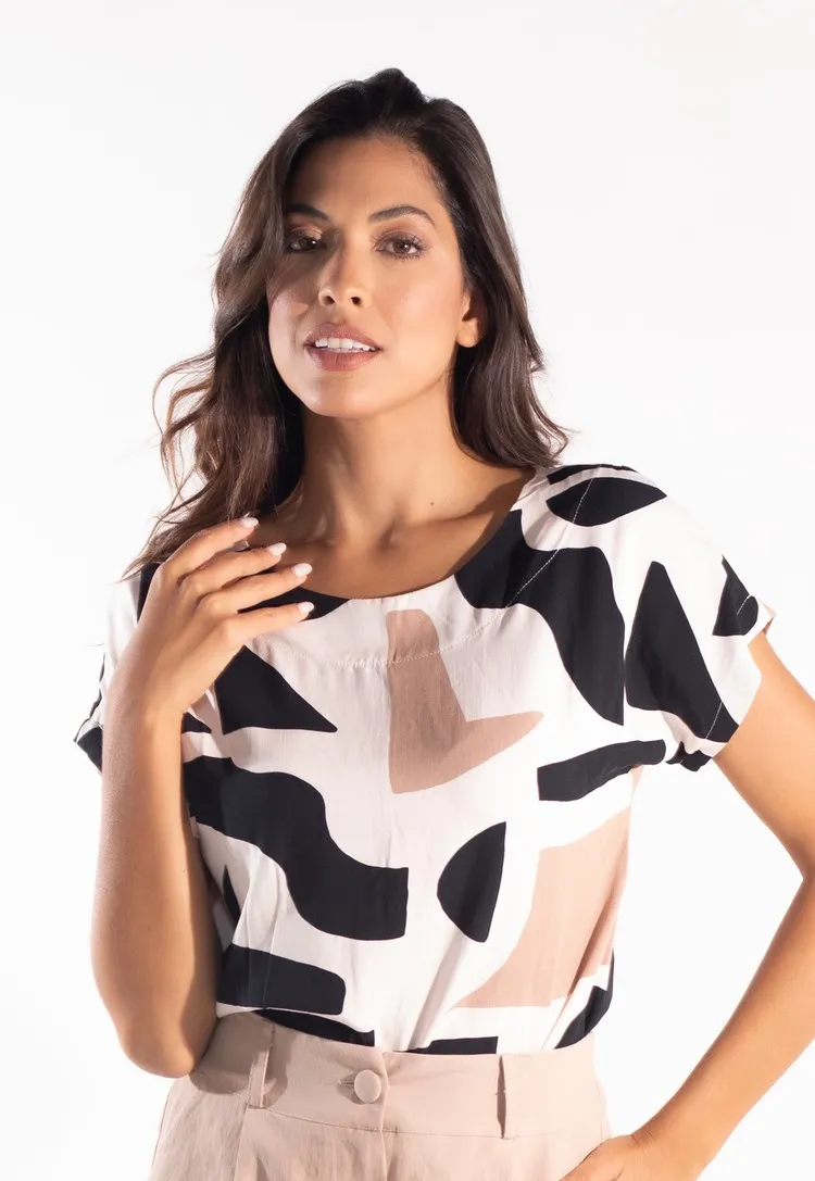 Blusa Dwz Manga Curta Redonda