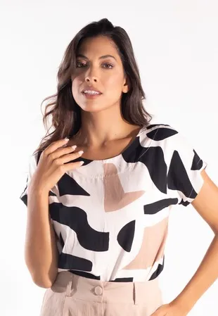 Blusa Dwz Manga Curta Redonda