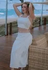 Conjunto Dwz Cropped e Saia