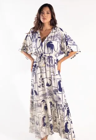 Vestido Dwz Longo Estampado