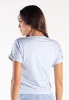 Blusa Dwz Malha Listrada Manga Dobrada