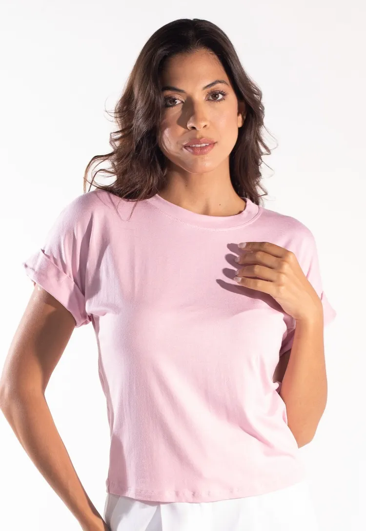 Blusa Dwz Malha com Manga Dobrada
