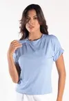 Blusa Dwz Malha com Manga Dobrada