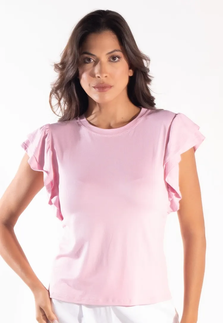 Blusa Dwz Malha com Manga Babado